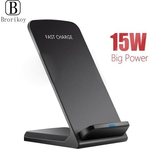 15W Wireless Charger Mobile Phone Fast Wireless Charging Station Dock for Samsung S20 S10 iPhone 11Pro Xs Max Quick Charge Stand