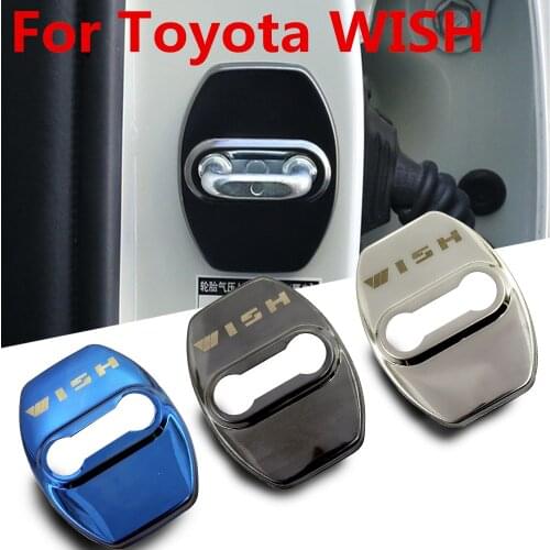 4PCS Car Door Lock Buckle cover car accessories interior Door Lock cover protector Buckle Cover For Toyota WISH Car sticker
