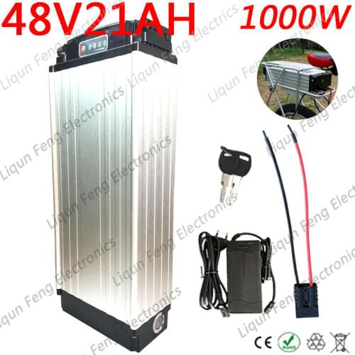 48V 1000W Battery Pack 48V 20AH Electric Bike Battery 48V 10AH 13AH 15AH 18AH 20AH Lithium ion Battery With 30A BMS+2A Charger