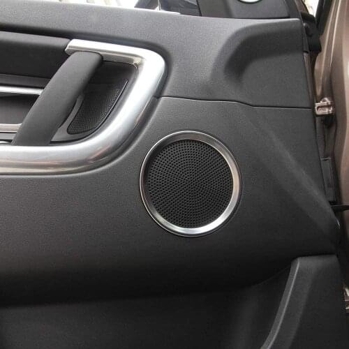 ABS Chrome Side Door Audio Speaker Ring Circle Trim 6pcs For Land Rover Discovery Sport 2015-2017