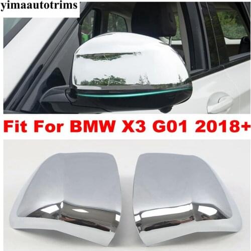 ABS Chrome Accessories Rearview Mirror Decoration Protective Cover Trim Fit For BMW X3 G01 2018 - 2021 Exterior Refit Kit