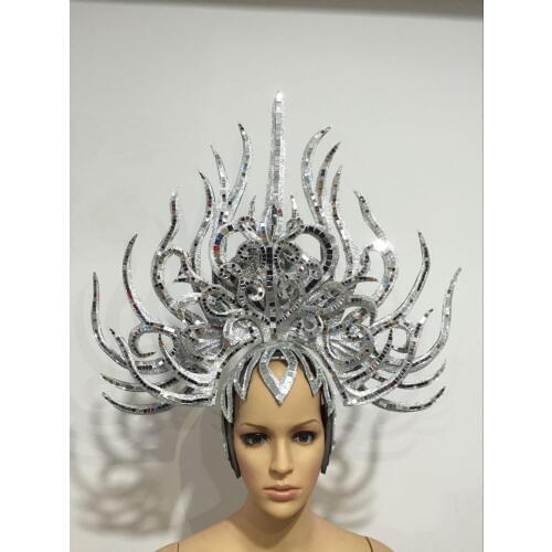 Latin dance Samba accessories Fashion exquisite headdress feathers Delicate dance shows accessories Samba clothing