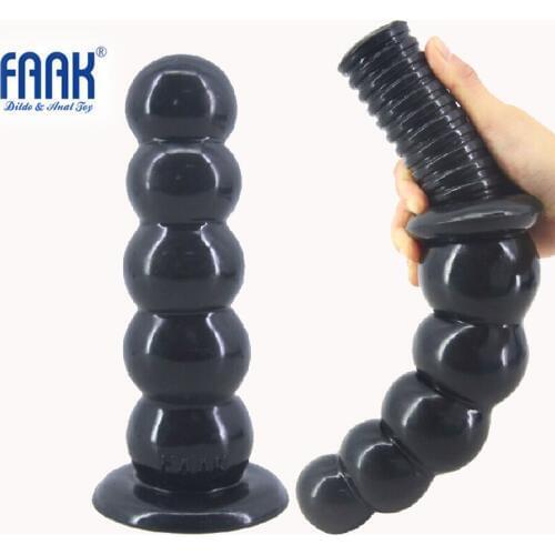 FAAK Adult Product Beads Dildo Anal Plug 5 Balls Butt Plug Unisex Sex Toys Large Penis Long Dick Erotic Toy Anus Vaginal Massage