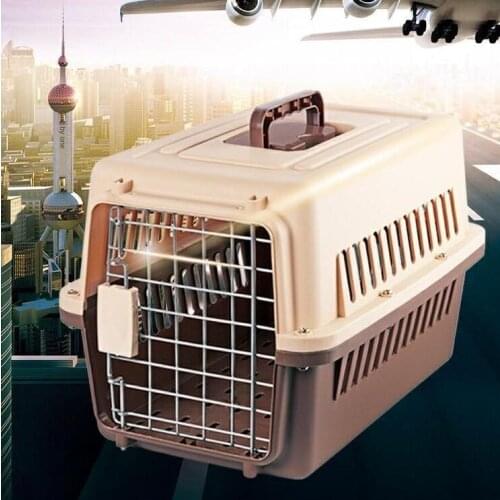 Large Dog Pet Air box dog cat cage portable transport dog Air Freight Box cat outing suitcase