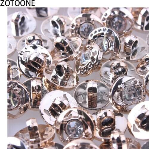 ZOTOONE 50PCS Decorative Button Rhinestone Metal Button Pression for Coat Sewing on Garment Supplies Clothing Accessories Crafts