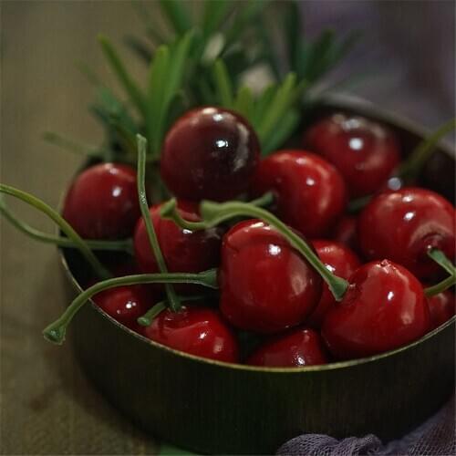 Faux Simulation Cherry Fake Fruit Model hotel bar cafe store restaurant home Kitchen decoration photo props Artificial fruit