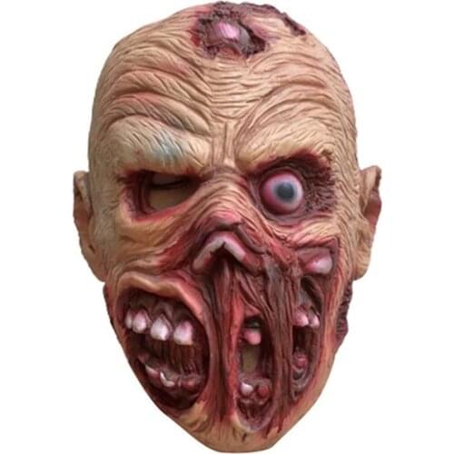Halloween Rotten Face Ghost mask horror latex Full Face Cover zombie Halloween Costume Party Horror Props Carinval Party Helmet