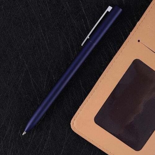 Frosted Blue 077 Ballpoint Pens Metal Gift Spin Stationery Student Office Supplies Ink Pen