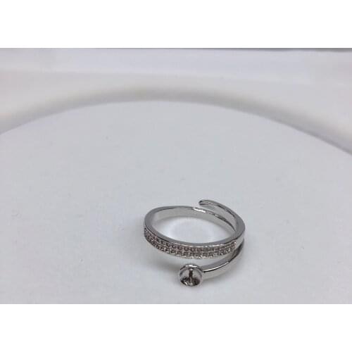 DIY Fashionable Ring Mountings Base Findings Women Accessories Jewelry Settings Parts for Girls Pearls Beads Stones Agate