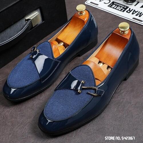 New Designer Kor Fashion Novelty Suede Mix Dress Wedding Shoes Men Casual Loafers Business Formal Dress Footwear Zapatos Hombre