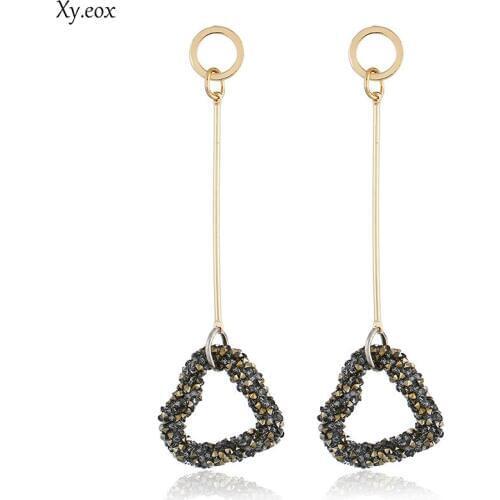 New Fashion Vintage Plated Small Love Rhinestone Stud Peach heart Earrings