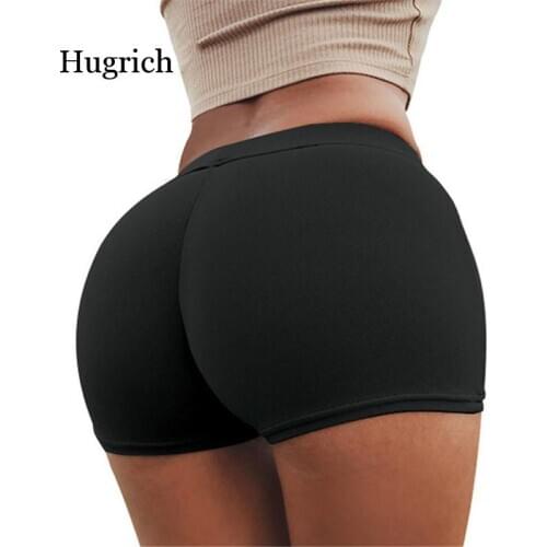 Solid High Waist Women Shorts Push Up Summer Sportwear Shorts Femme Workout Sexy Soft Skinny Mini Short 11 Colour