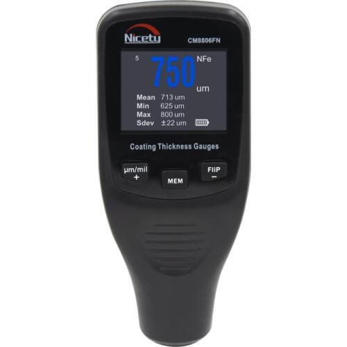 Portable Digital Coating Thickness Gauge Car Body Paint Tester Detailing Tool Painting Thickness Meter 50mil 0-1250um Backlight