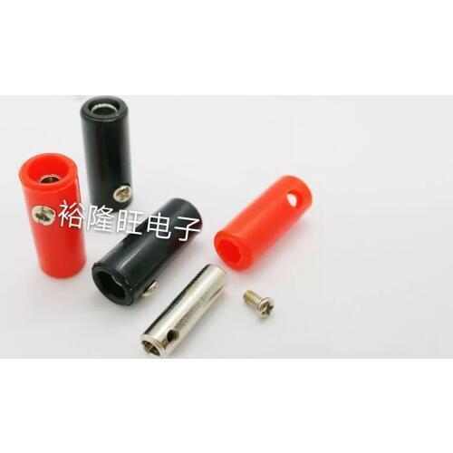 Smonisia 200pcs/lot 4mm Banana Female Plug Terminal Audio Speaker Connector Extension Line Free Welding Jack