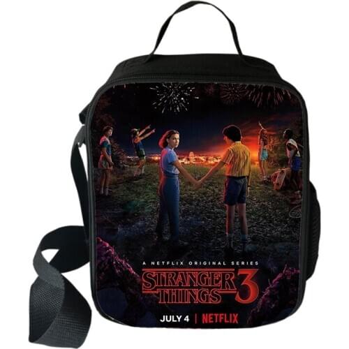 Stranger Things Lunch Bags Boys Girls Travel Tote Bags Picnic Food Fresh Storage Bags Student Mini Messenger Bag
