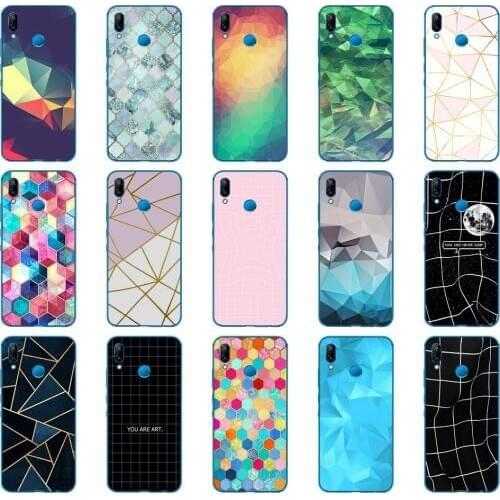 Topaz ruby crystal hon Dazed Geometric Soft Silicone Cover for Huawei P9 P10 P20 P30 Lite mate 10 20 PRO lite p smart 2019 case