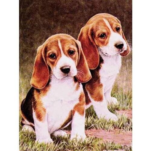 Animal Dog Beagle DIY Embroidery Cross Stitch 11CT Kits Craft Needlework Set Cotton Thread Printed Canvas Home Design