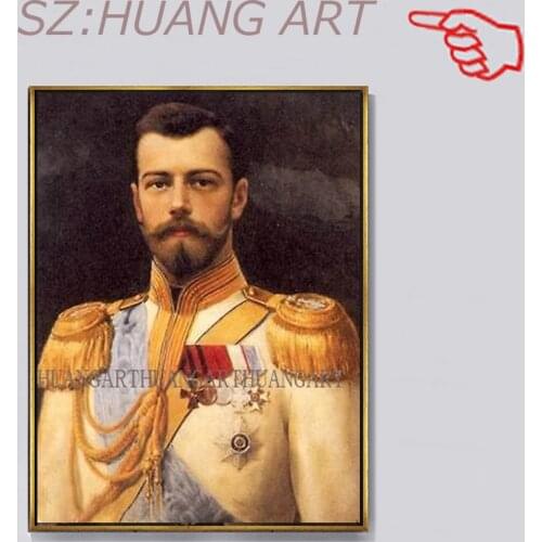 100% Hand-drawn TSAR NICHOLAS II GENERAL PORTRAIT oil painting art - TOP art --36 inch art painting # Decor OIL ON CANVAS