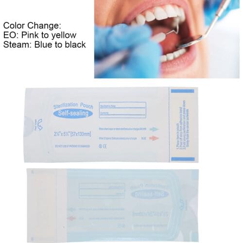 200pcs/box 57 x 130mm Self-Sealing Pouches Dental Pouches Bags Accessory