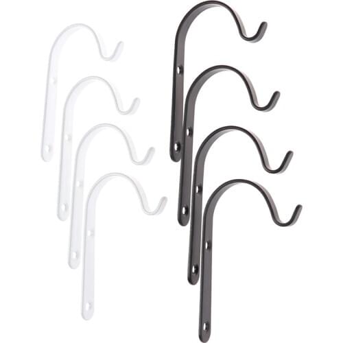 4PCS Iron Garden Hanging Wall Brackets Outdoor Basket Plant Pot Lantern Hanger Hook Decor 70 x 42 x 9mm