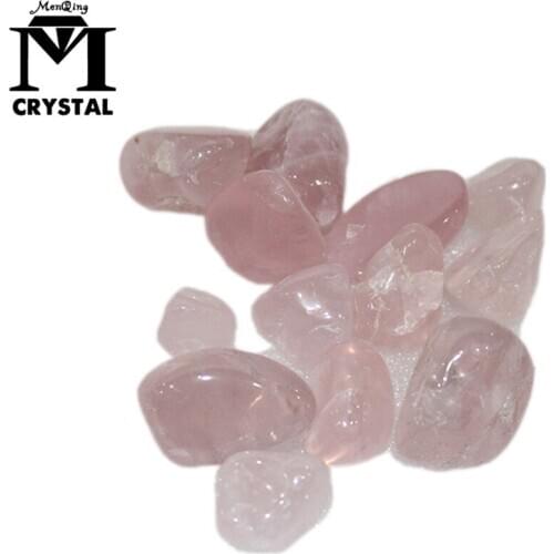 50g/bag Natural rose Crystal Crushed Stone pink quartz rock Tumble Stones Minerals For Fish Tank Aquarium Garden Decoration