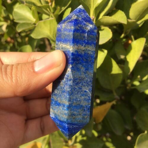 65g Natural Rare Lapis Lazuli Crystal Quartz Column Point Reiki Healing