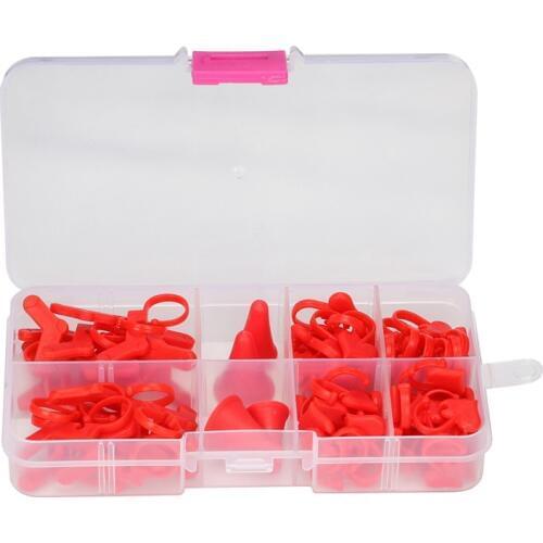 88pcs/box Plastic Stitch Markers Knitting Crochet Locking Stitch Knitting Needles Protector Sewing Accessories Kit For Women