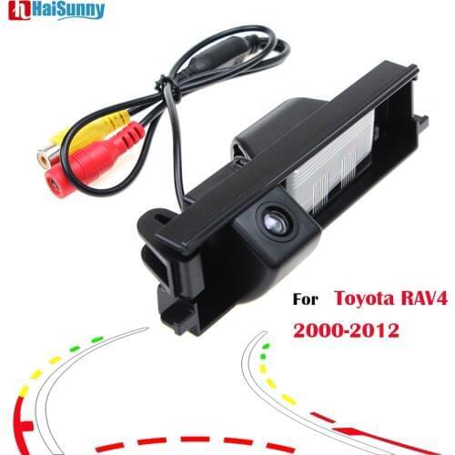 Car Parking Camera Dynamic Guiding Line Rear View Reverse Backup Camera CCD For Toyota RAV4 RAV-4 2000-2008 2009 2010 2011 2012