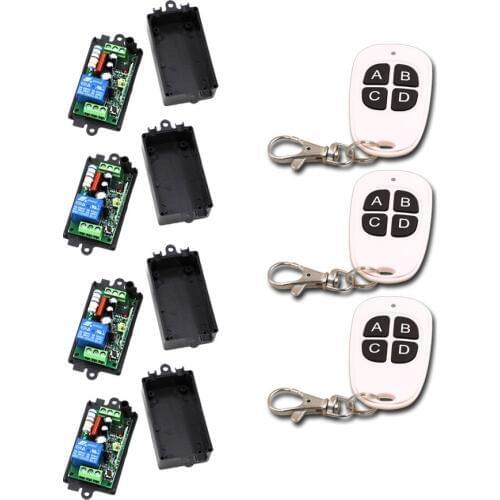 Wireless Remote Control Switch System 10A Relay Receiver AC 110V 1CH AC 220V RF Remote Control Switch 315Mhz/433Mhz