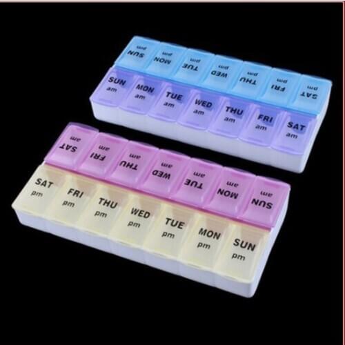 7/14 Grids 7 Days Weekly Pill Case Medicine Tablet Dispenser Organizer Box Splitters Pills Storage Container