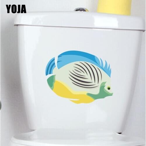 YOJA 22.7*16.4CM Coloured Submarine Fish Wall Decal Toilet Sticker Living Room Home Decor T3-0999