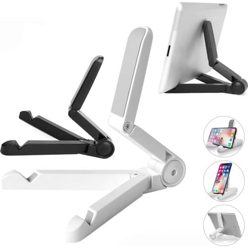 Mobile Phone Holder Tablet Computer Support Folding Triangle Bracket Desktop Stand Portable Multi Use for Smartphone iPad Office