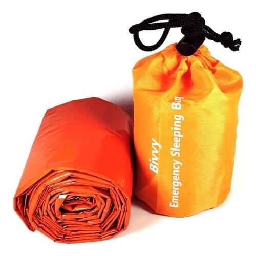 Emergency Sleeping Bag Ultralight Survival Bivy Sack Thermal Sleeping Bag for Outdoor Camping Hiking