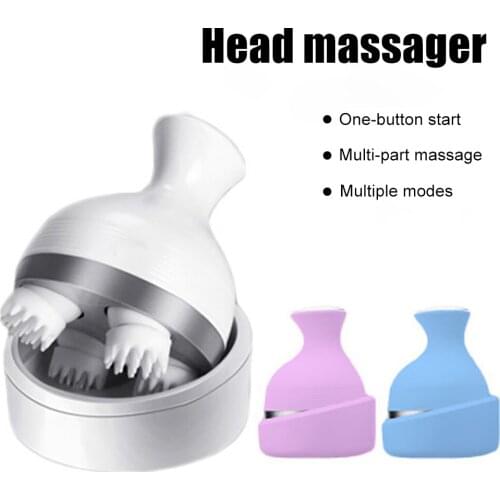 Electric Therapy Vibration Scalp Massager Head Therapy Massage for Relax Blood Circulation Head Scratcher Stress Relief