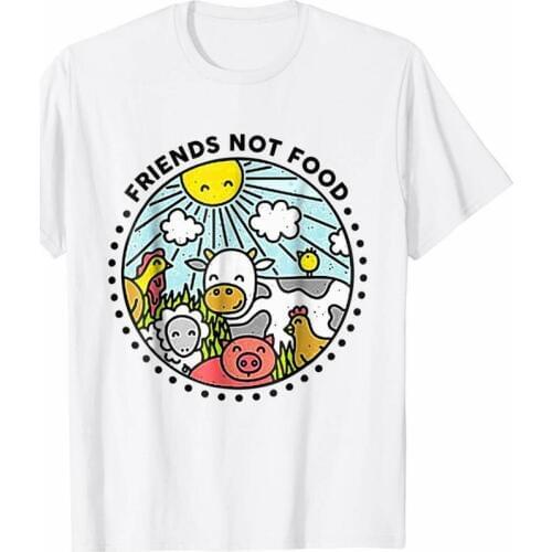 Animals Are Friends Not Food Vegan Vegetarian Lover MenS T-Shirt 2019 Newest 100% Cotton Fashion Brand New T-Shirts
