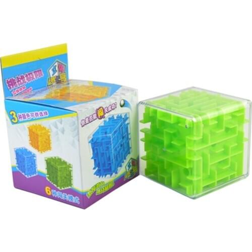 Game Learning Toys Maze Magic Cube Puzzle 3D Mini Rolling Ball Speed Cube Maze Magic Cube Puzzle Toys