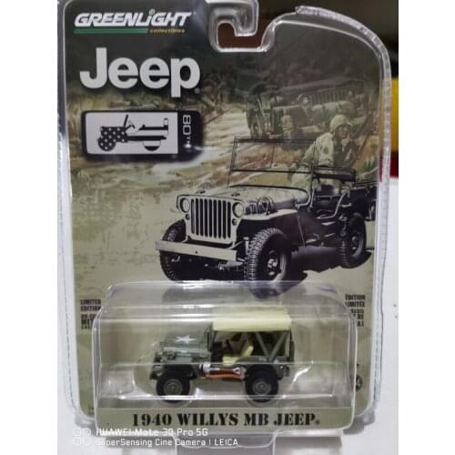 GREENLIGHT CARS 1:64 1940 willys MB 80th anniversary edition Collect alloy die-casting car model toys