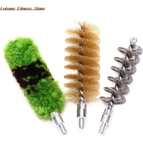 3pcs/Set Gun Cleaning Kit Tube Brush Head Clean Brush Tool Set Hunting Accessories For Professional 12G