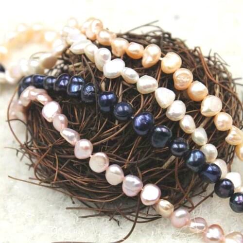 Natural Freshwater Pearls Bright Baroque Glare Two-sided Loose Beads Jewelry DIY Necklace Bracelets Earrings Jewelry Accessories