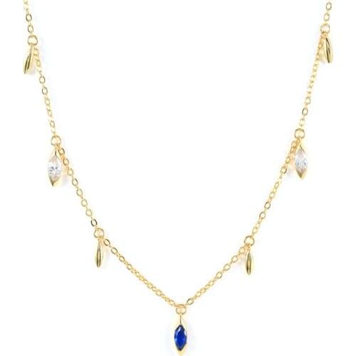 AIDE 925 Silver Colorful Zircon Cross Necklace for Women 2021 Jewelry on the neck Chain Choker Clavicle Mujer Collares Bijoux CZ