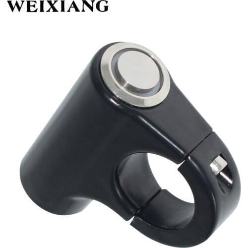 22mm Aluminum Alloy LED Indicator Light Handlebar Mount Switch ON OFF For Headlight Hazard Brake Fog Light Motorcycle Switches