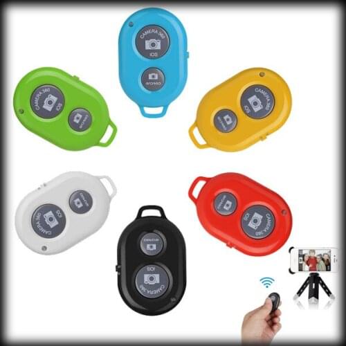 By DHL or EMS 100pcs 6 Colours Bluetooth Wireless Remote Control Camera Shutter Release Self Timer for IOS/Android