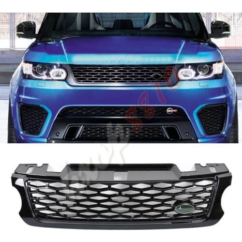 Fit For 2014 2015 2016 Land Rover Range Rover Sport SVR Black Front Mesh Grill Grille 1pcs