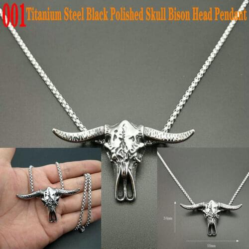 Skull bison head pendant African male lion head pendant Bison head pendant Satan Ram Pendant Billy goat pendant