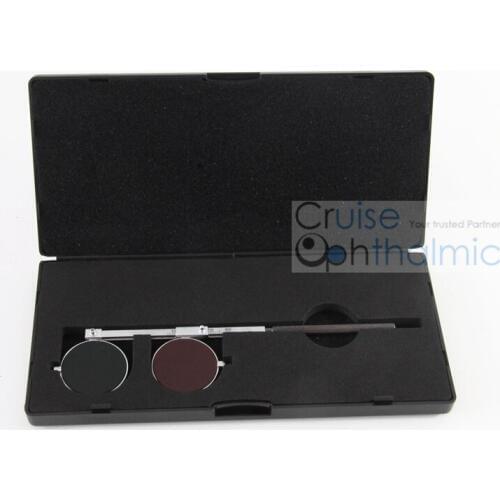 Premium Adjustable Metal Optometry | green or red tester | with Carrying Case