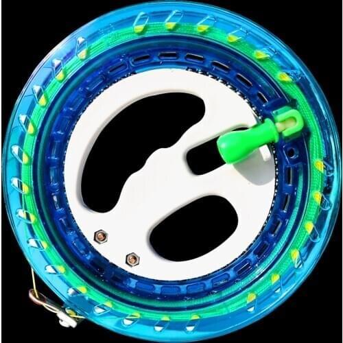 Professional High Quality ABS Kite Blue Wheel Big Kite Flying Traction Tools Kite Handle Wheel and Line
