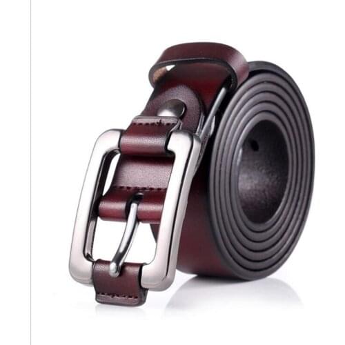 JXQBSYDK Luxury Belts for Women Fashion Simple Belts Solid Color High Quality Leather Belts Pin Buckle Waist Belts