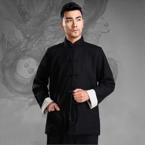 Traditional chinese clothing for men male shanghai tang suit clothing mandarin collar jacket winter coat men 2019 TA194