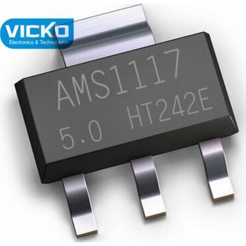 [VK] Free shipping!500pcs AMS1117 5.0V AMS1117-5.0 SOT-223 5V LM1117-5.0 1117 1A AMS1117-5.0V REG BUCK