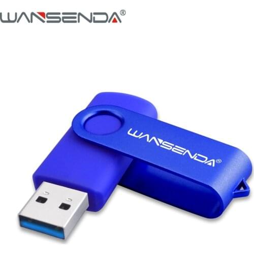 WANSENDA Rotation USB Flash Drive USB 3.0 Metal Pen Drive 128GB 64GB 32GB 16GB 8GB Pendrive 256GB USB Memory Stick Flash Drive